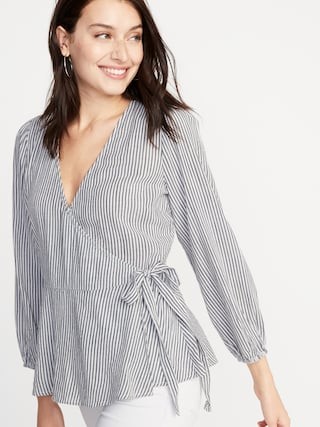 Wrap-Front Side-Tie Top for Women | Old Navy US