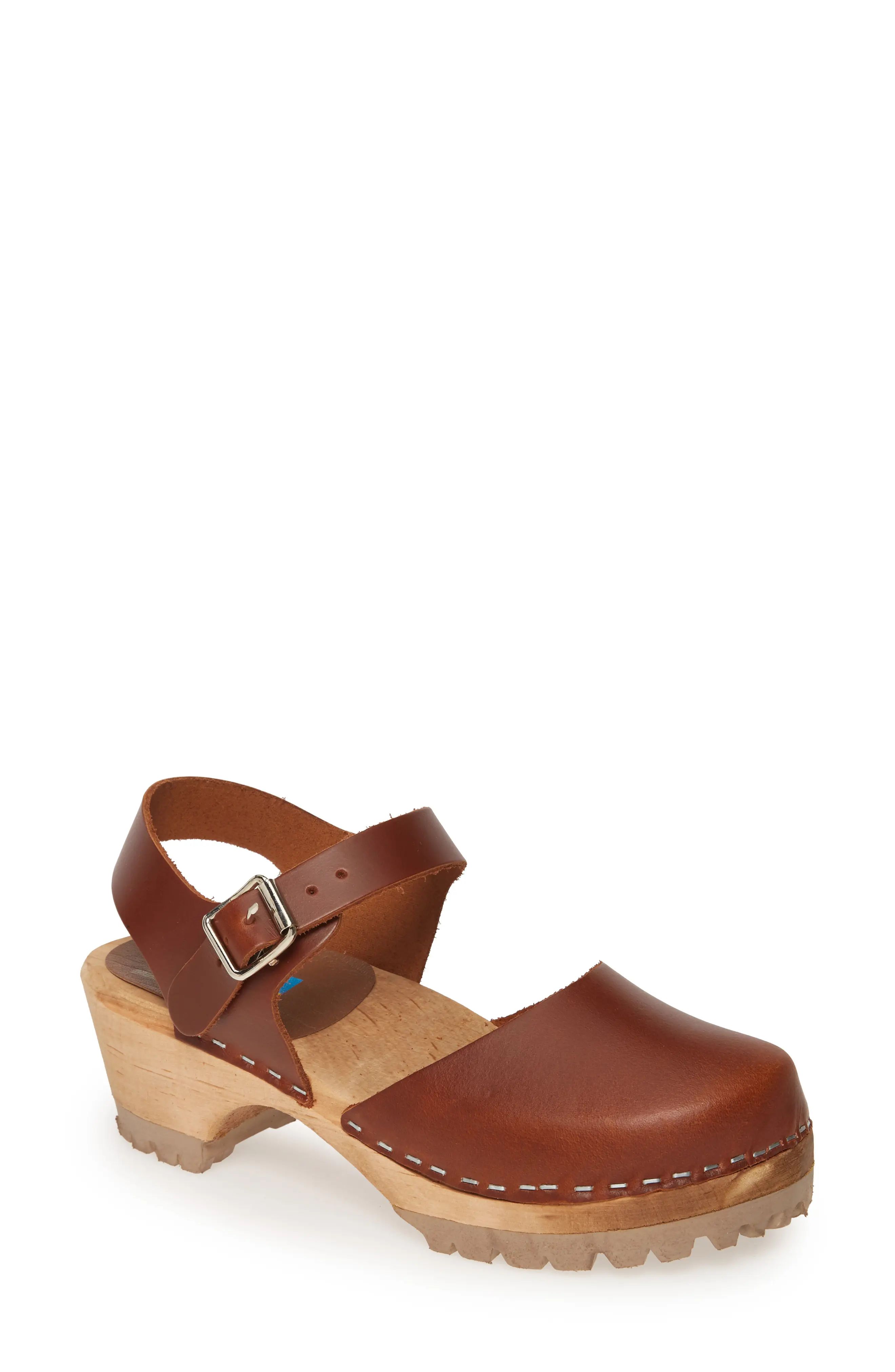 MIA Freja Platform Clog in Brown Leather at Nordstrom, Size 9 | Nordstrom