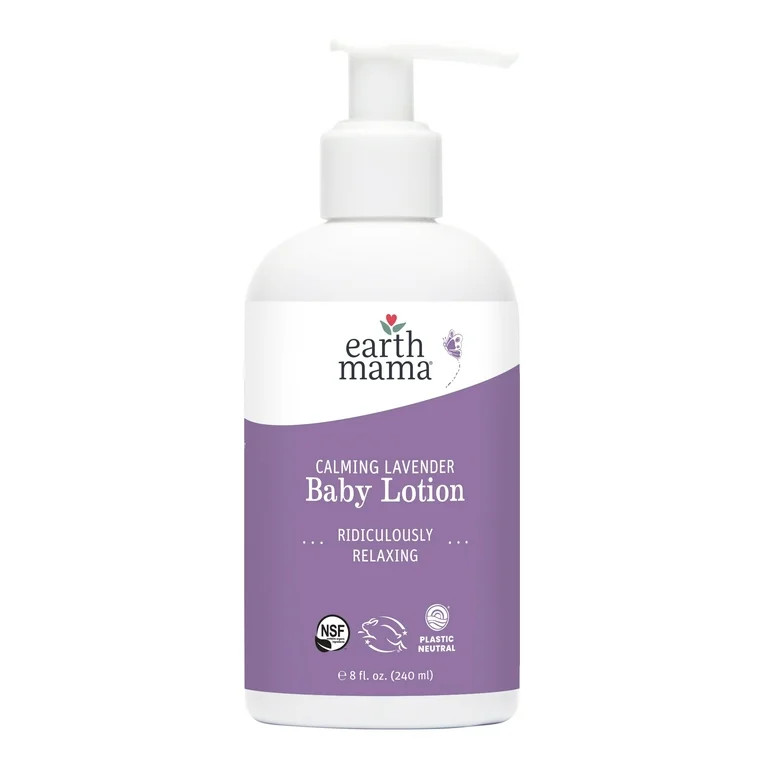 Earth Mama Organics Calming Lavender Baby Lotion, Moisturizer for Dry, Sensitive Skin, 8.0 fl oz | Walmart (US)