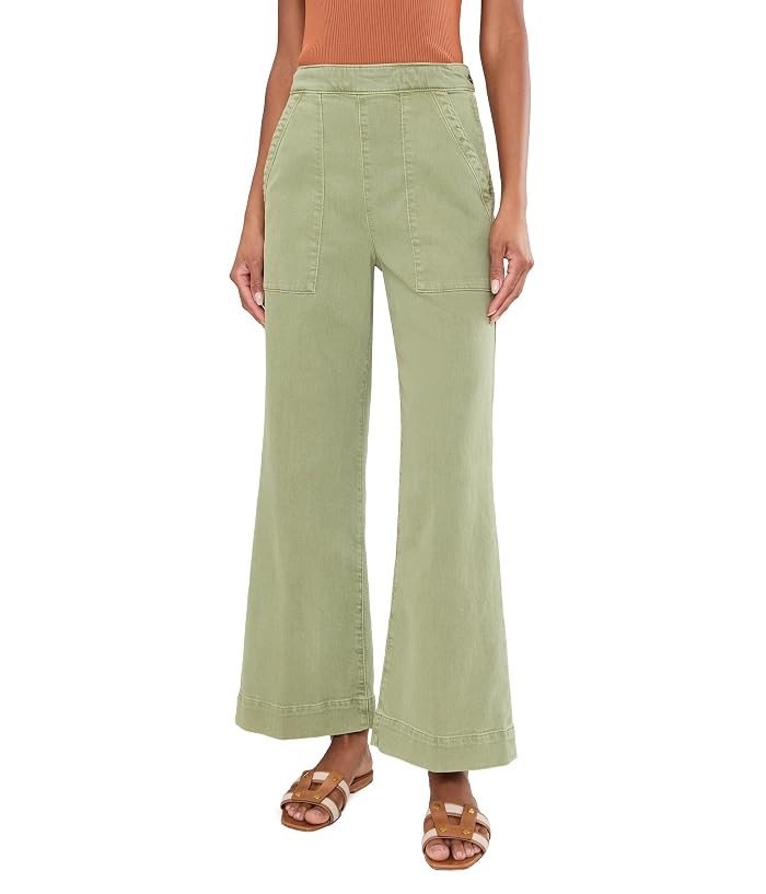 Joe's Jeans The Side Zip Wide Leg Ankle in Pesto Women's Jeans Pesto: 26 28 | Zappos.com