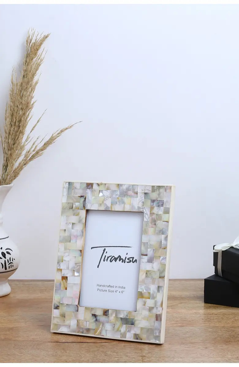 Tiramisu Mother-of-Pearl Picture Frame - Herringbone Pattern | Nordstromrack | Nordstrom Rack