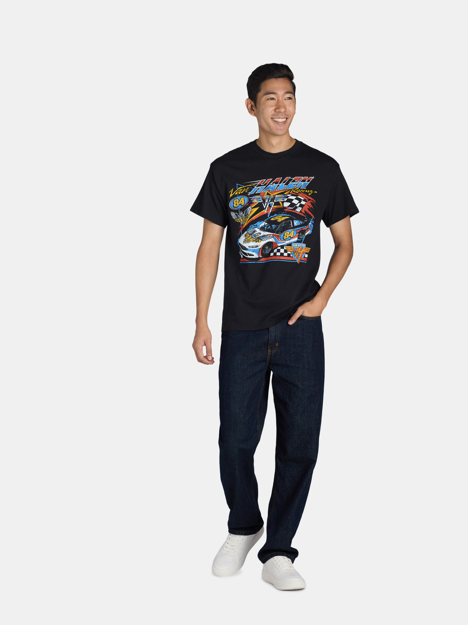 Van Halen Men's & Big Men's Racing Graphic Band Tee with Short Sleeves, Sizes S-3XL | Walmart (US)