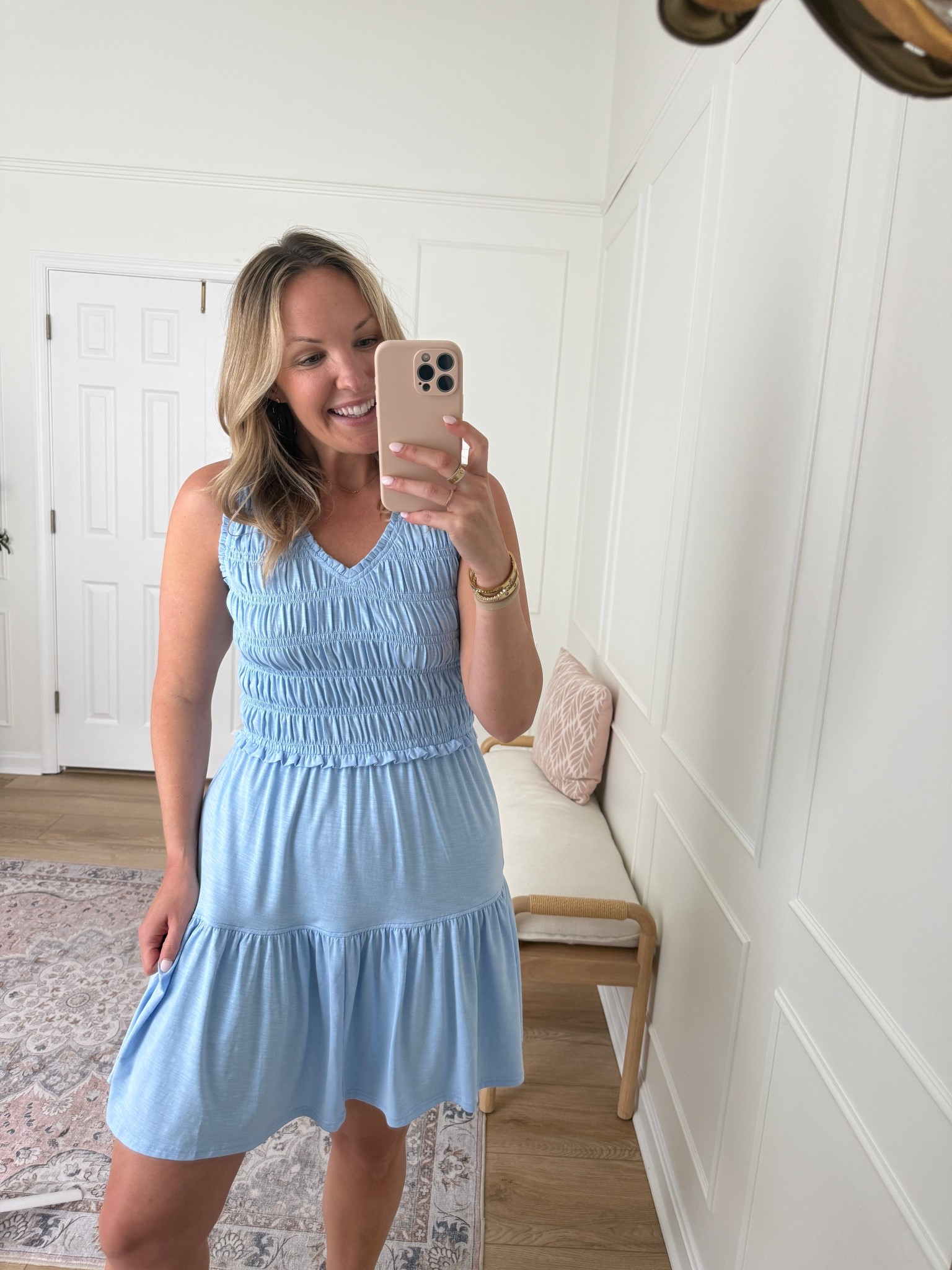 Very stretchy and comfy! Summer dress - wearing a med 