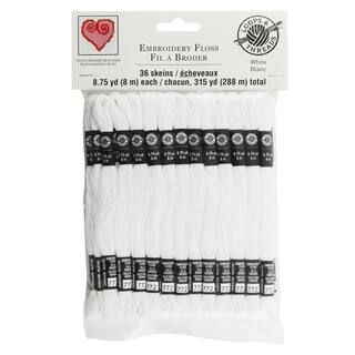 White Embroidery Floss Pack by Loops & Threads®, 36ct. | Michaels Stores
