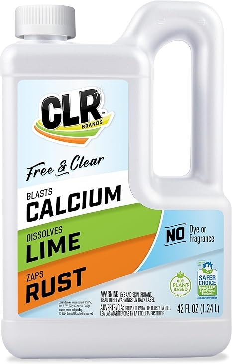 CLR Brands Calcium, Lime & Rust Remover Free & Clear, No Dyes or Fragrances, Gentle Lime and Bath... | Amazon (US)