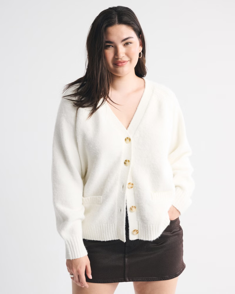 Women's Dad V-Neck Cardigan | Women's | Abercrombie.com | Abercrombie & Fitch (US)