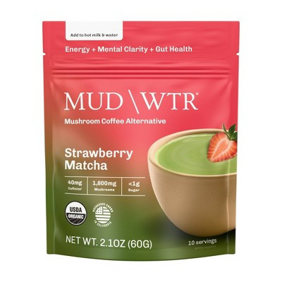 MUD\WTR Organic Strawberry Matcha Mushroom Coffee Alternative - 2.1oz | Target