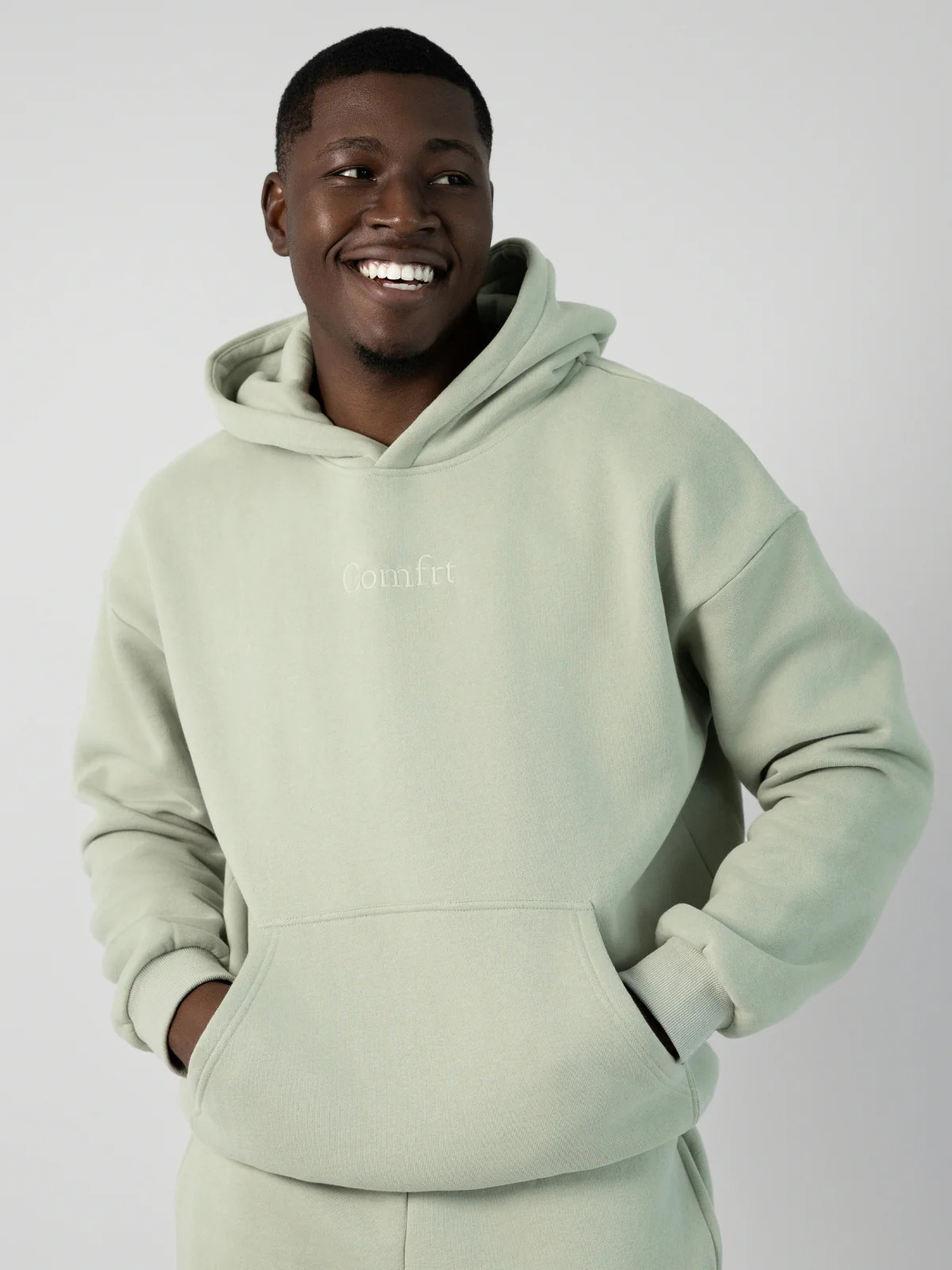 Comfrt Signature Hoodie | Green Tea | Oversized | S | Small | Comfrt