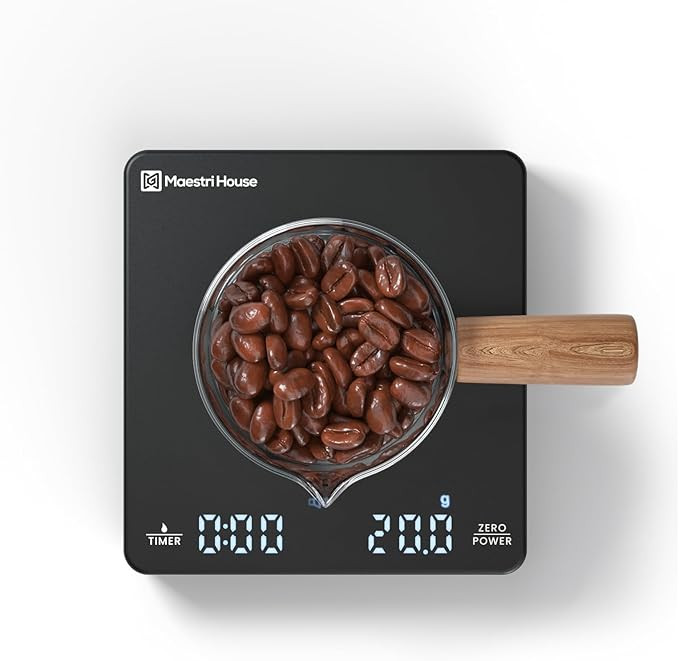 Mini Coffee Scale with Timer, Maestri House Rechargeable Espresso Scale, 2kg/0.1g Accurate Scale ... | Amazon (US)
