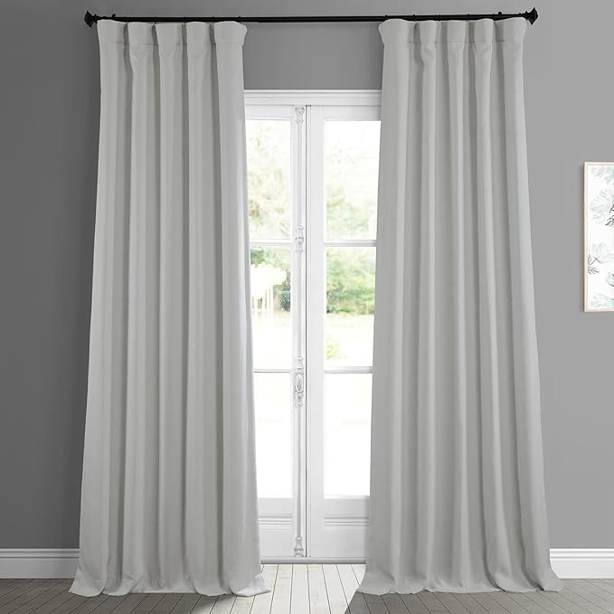 HPD Half Price Drapes BOCH-LN185-P Faux Linen Room Darkening Curtain (1 Panel) 50 X 84, BOCH-LN18... | Amazon (US)