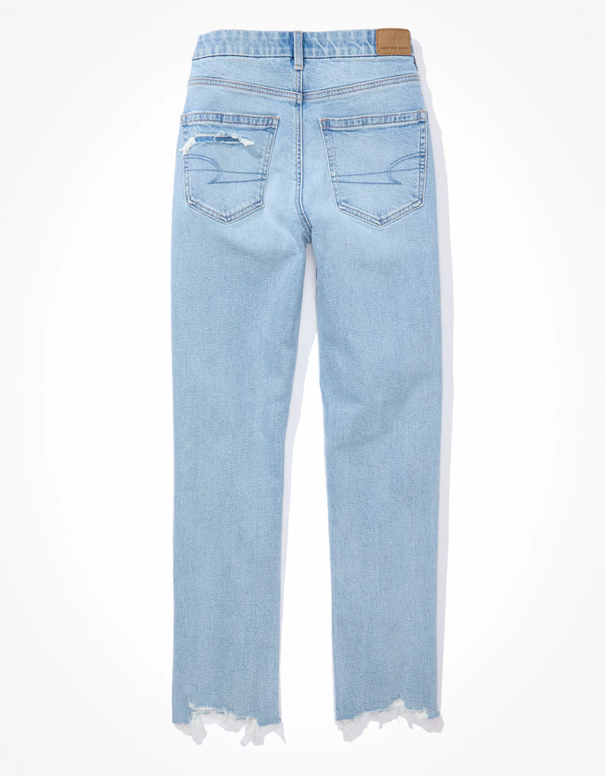 AE Strigid Curvy Ripped Mom Jean | American Eagle Outfitters (US & CA)