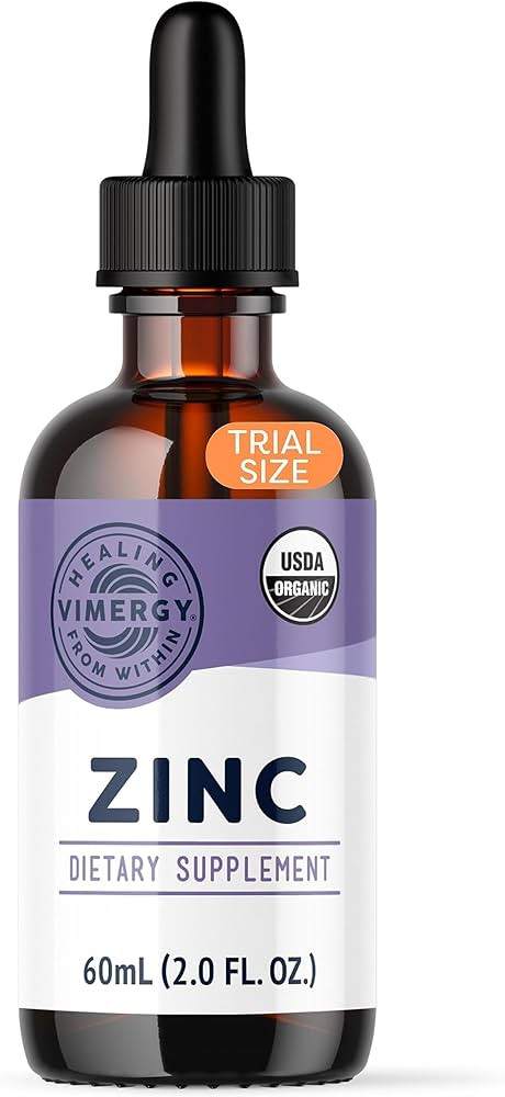 Vimergy Organic Liquid Zinc, Trial Size - 30 Servings – Alcohol Free Zinc Sulfate – Supports ... | Amazon (US)