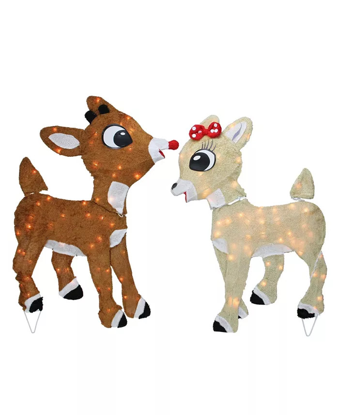 Northlight Pre-Lit Rudolph Reindeer and Clarice Christmas Outdoor Decor & Reviews - Shop All Holi... | Macys (US)
