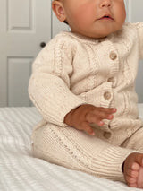 Ziggy Lou Classic Knit Romper - Biscotti Fleck | Luna + Luca