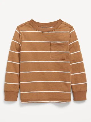 Long-Sleeve Thick-Knit Pocket T-Shirt for Toddler Boys | Old Navy (US)