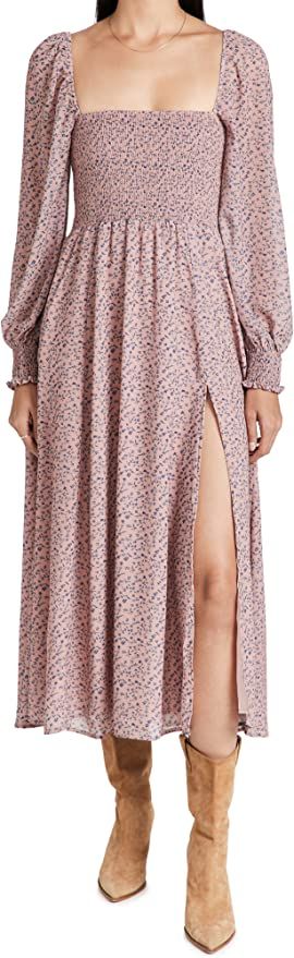 o.p.t Women's Classic Smocked Maxi Dress | Amazon (US)