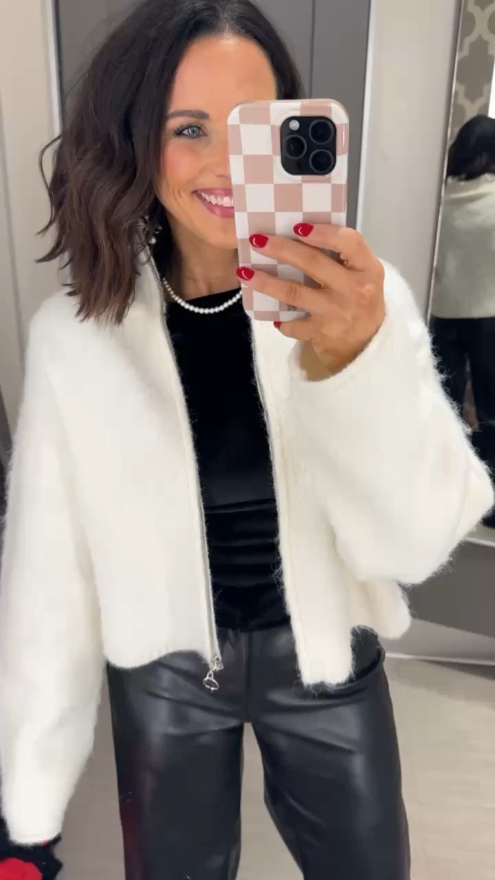 I am shocked at these Target winter fashion new arrivals yall! This outfit would be so cute for a Christmas lunch or a date night in the winter! This cardigan is so soft and I love the zipper closure! Aprilwilks VintagePickin target fashion finds viral target sweater Christmas party outfit inspo winter date night outfit ideas target fashion viral target faux leather pants 

#LTKFindsUnder50 #LTKSeasonal #LTKHoliday