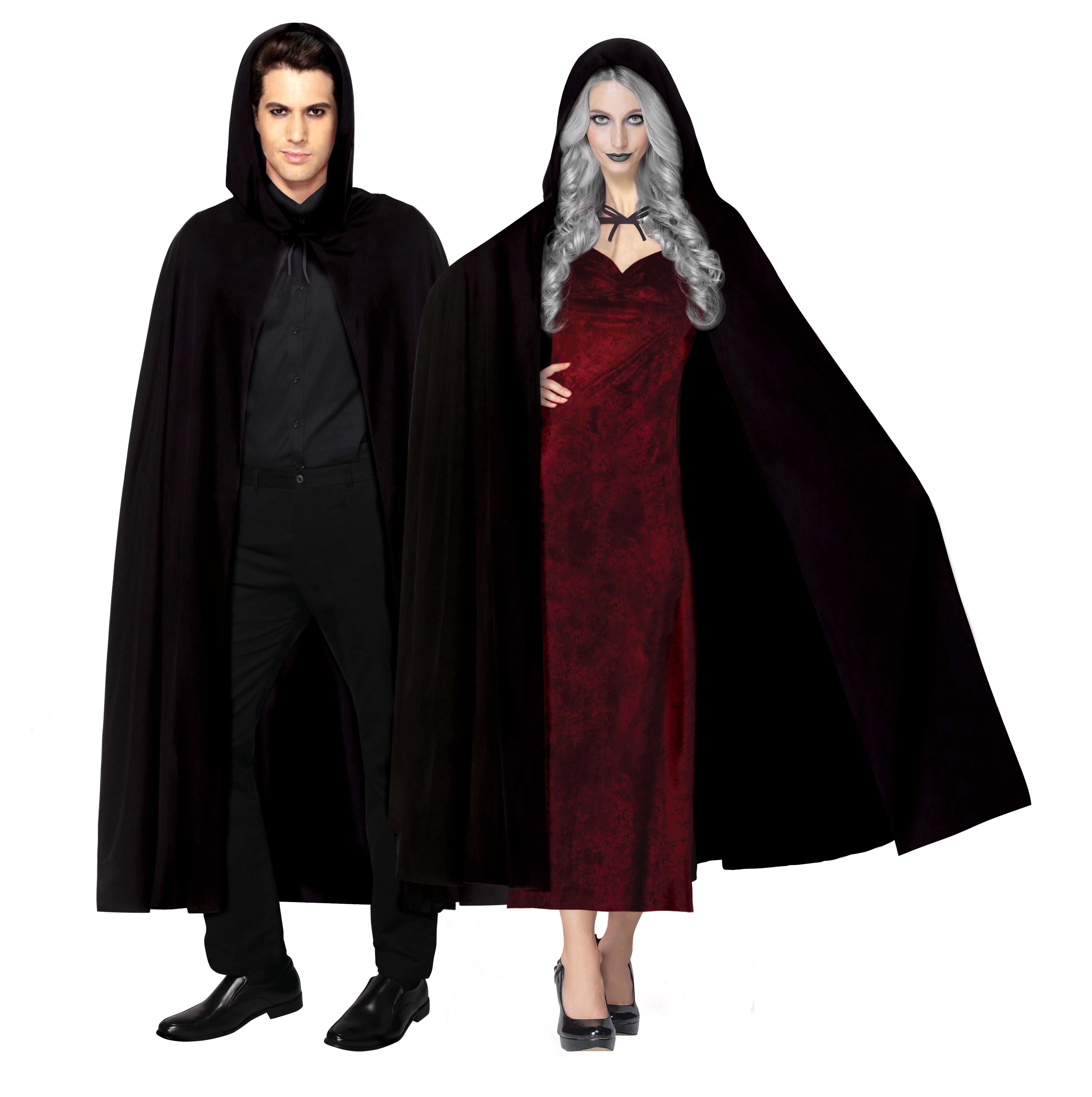 Way To Celebrate Hooded Cape, Adult, Black, for Halloween Party | Walmart (US)