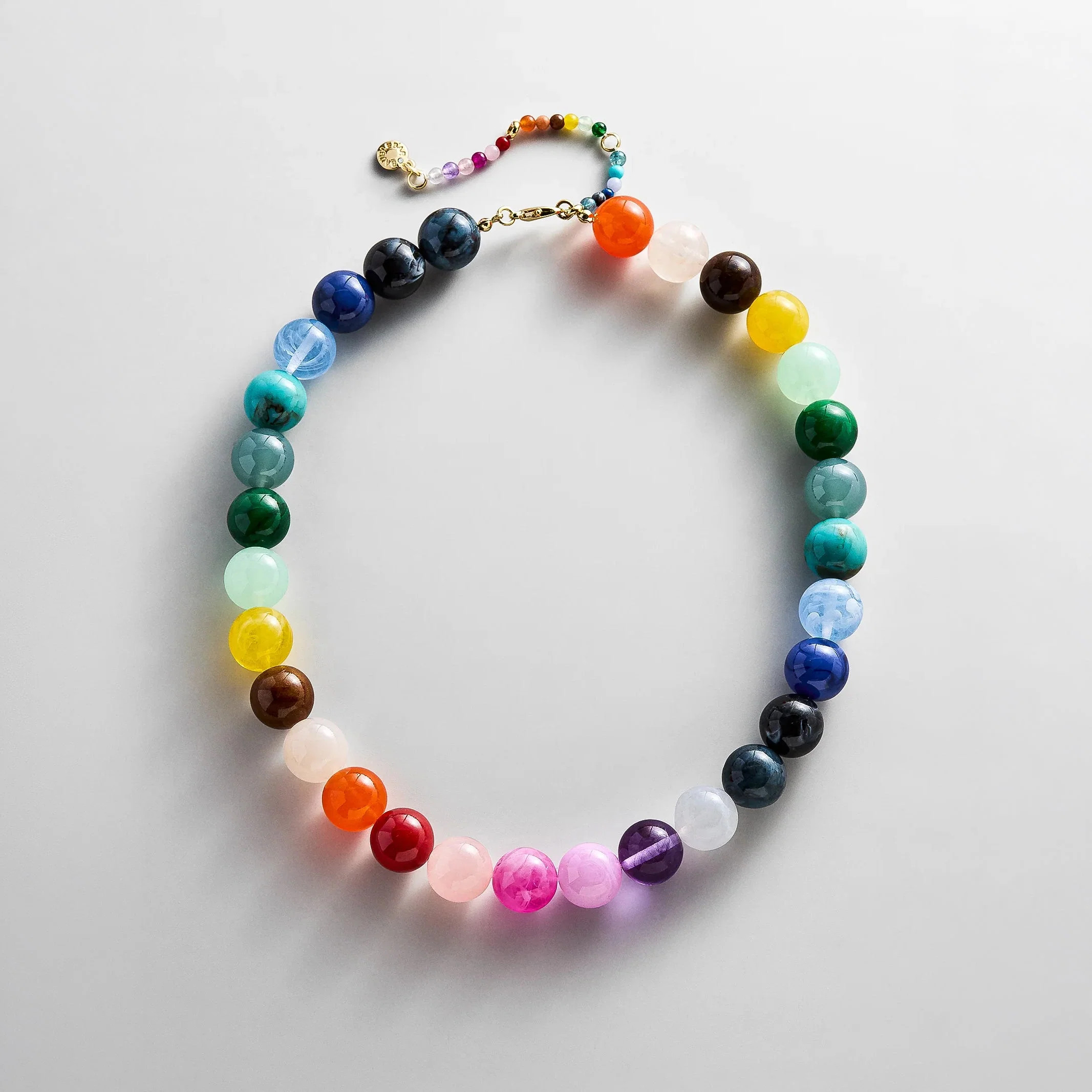 Mini Jane Beaded Necklace - Rainbow Bead | BaubleBar