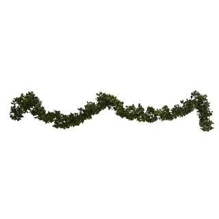 Nearly Natural 6 ft. Indoor/Outdoor Boxwood Artificial Garland (Set of 4) 4595-S4 - The Home Depo... | The Home Depot