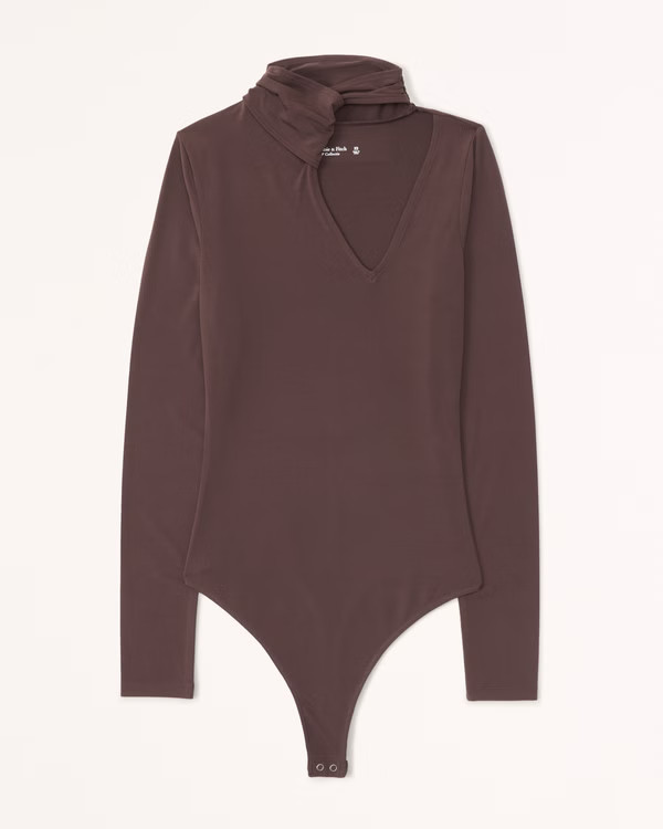 Long-Sleeve Mesh Cutout Bodysuit | Abercrombie & Fitch (US)