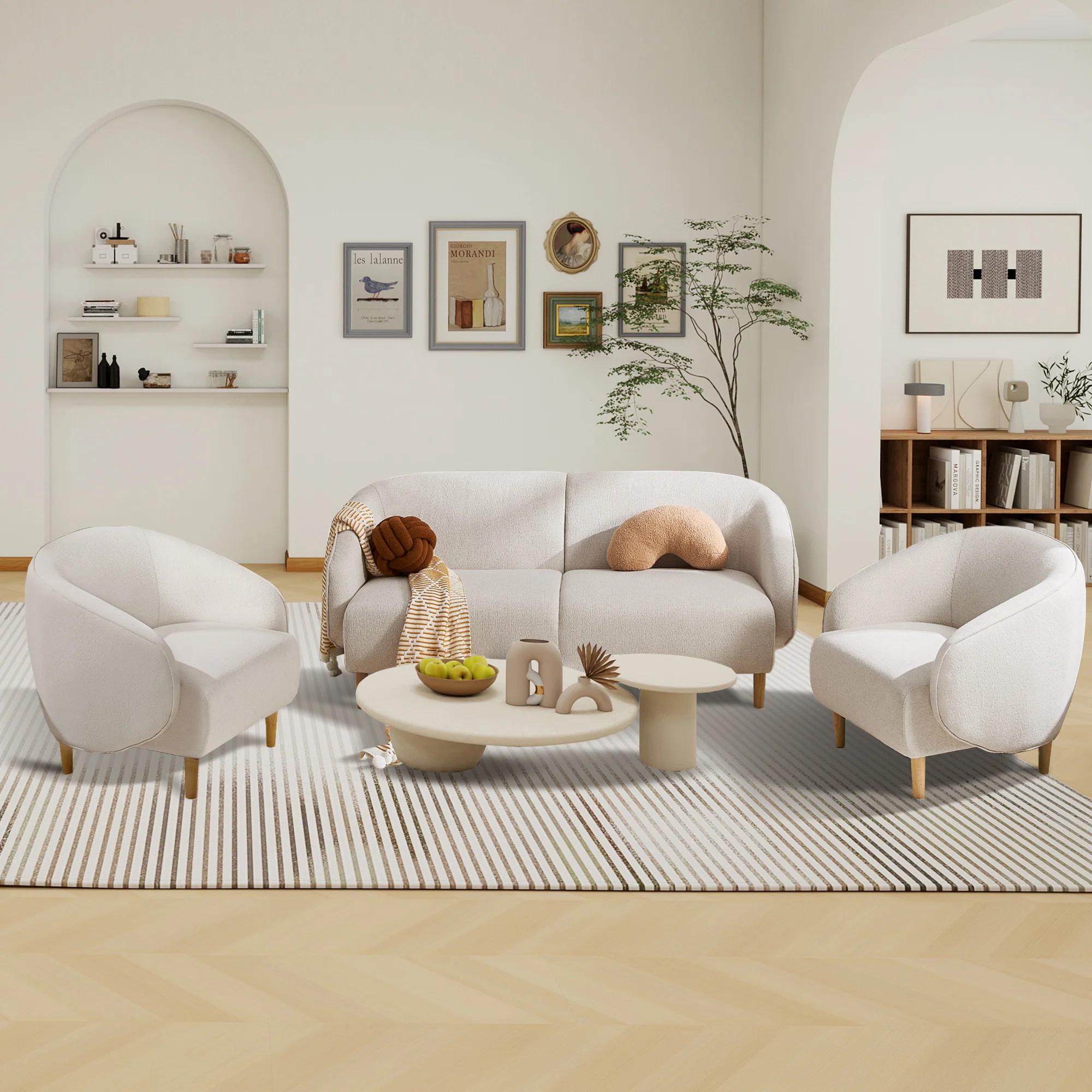 3 - Piece Modern And Stylish Living Room Set | Wayfair North America