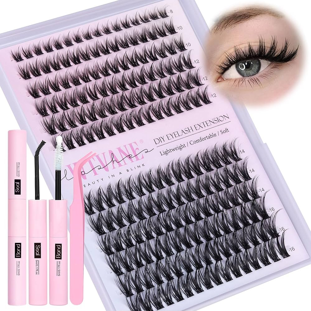 Fairy Lash Clusters Kit Wispy Eyelash Clusters DIY 8-16mm Manga Lash Clusters Eyelash Extension K... | Amazon (US)