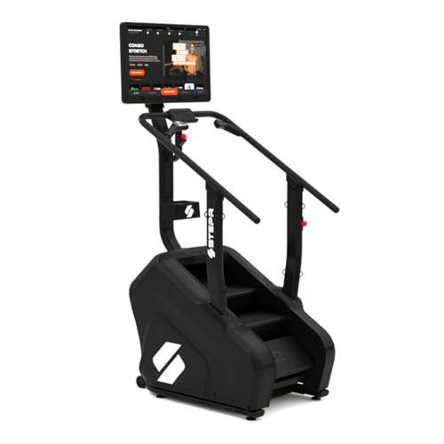 STEPR+ Stair Climber Machine – Smart Stairmaster for Home Gym with 27” HD Touchscreen, 8ft Ceiling Friendly, 140 SPM, Streaming Apps & Strength Training Anchor Points | Amazon (US)