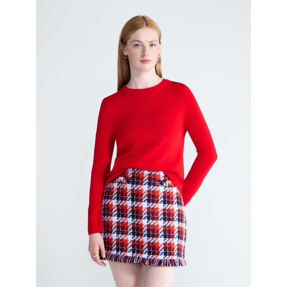 Free Assembly Women's and Women's Plus Cashmere Sweater with Long Sleeves, Sizes XS-4X | Walmart (US)