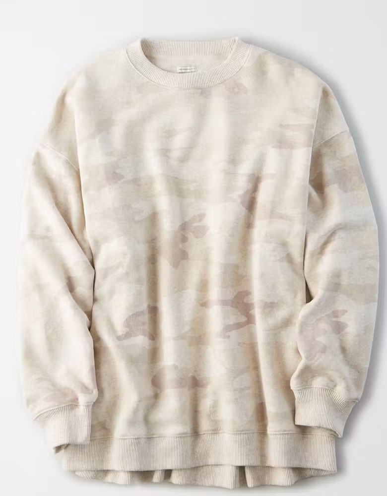 AE Fleece Oversized Vintage Crew Neck Sweatshirt | American Eagle Outfitters (US & CA)