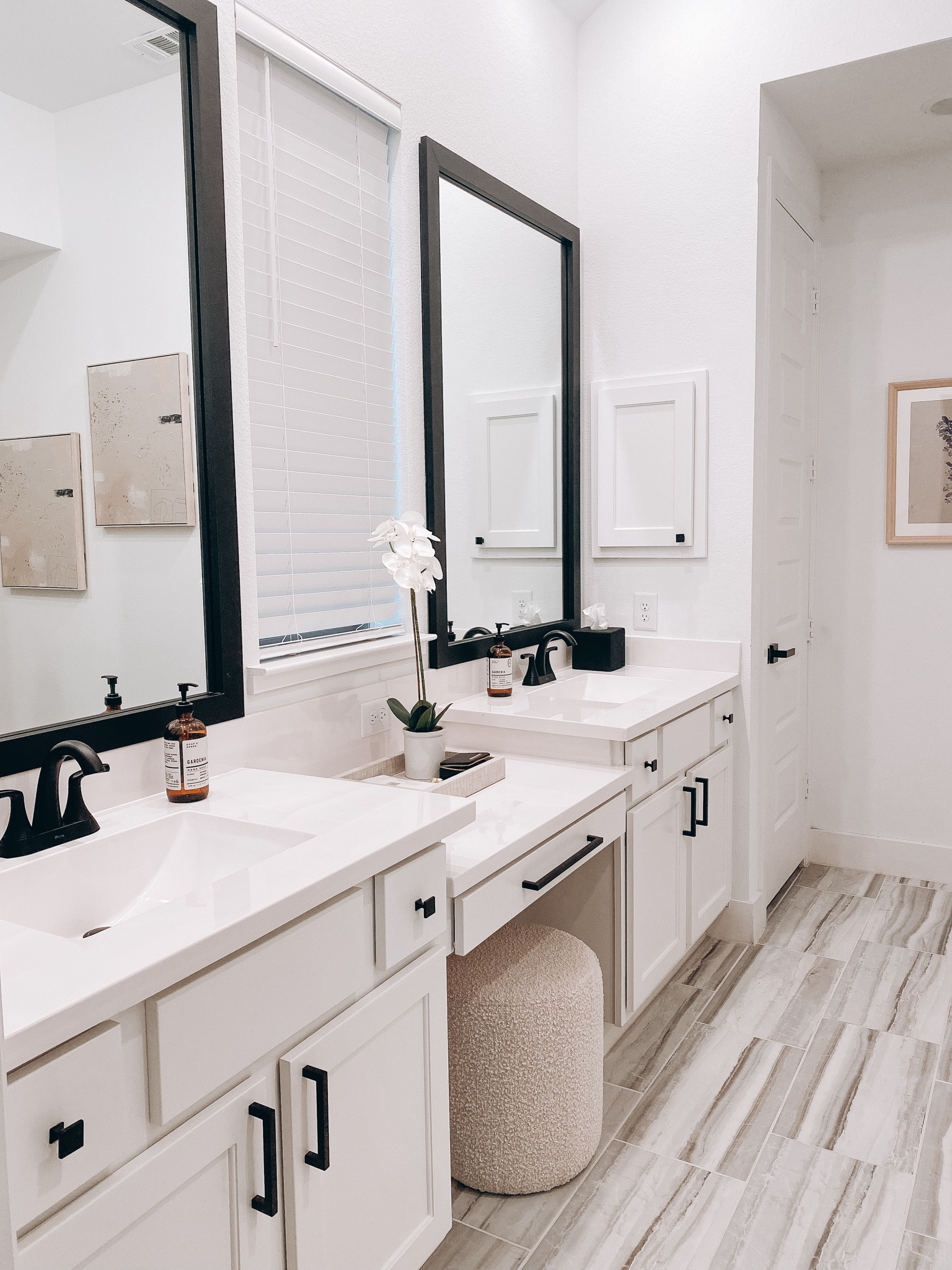 Master Bathroom hardware & decor linked! 

Mirror frames are from Mirrormate.com

#LTKHome