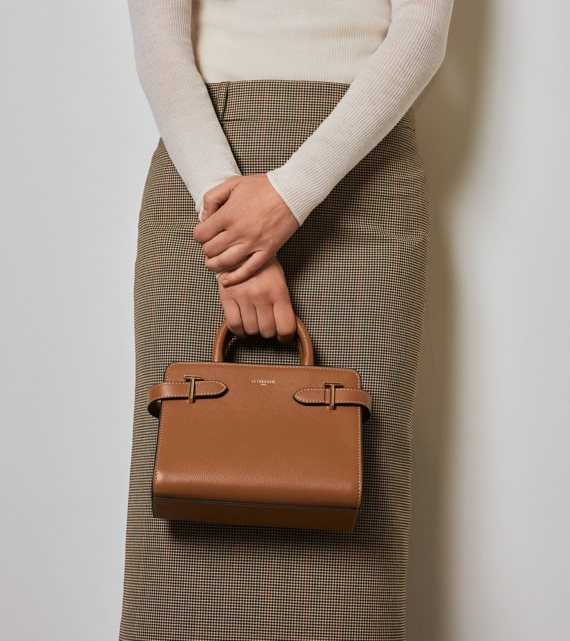 Emilie small handbag in pebbled leather | Le Tanneur