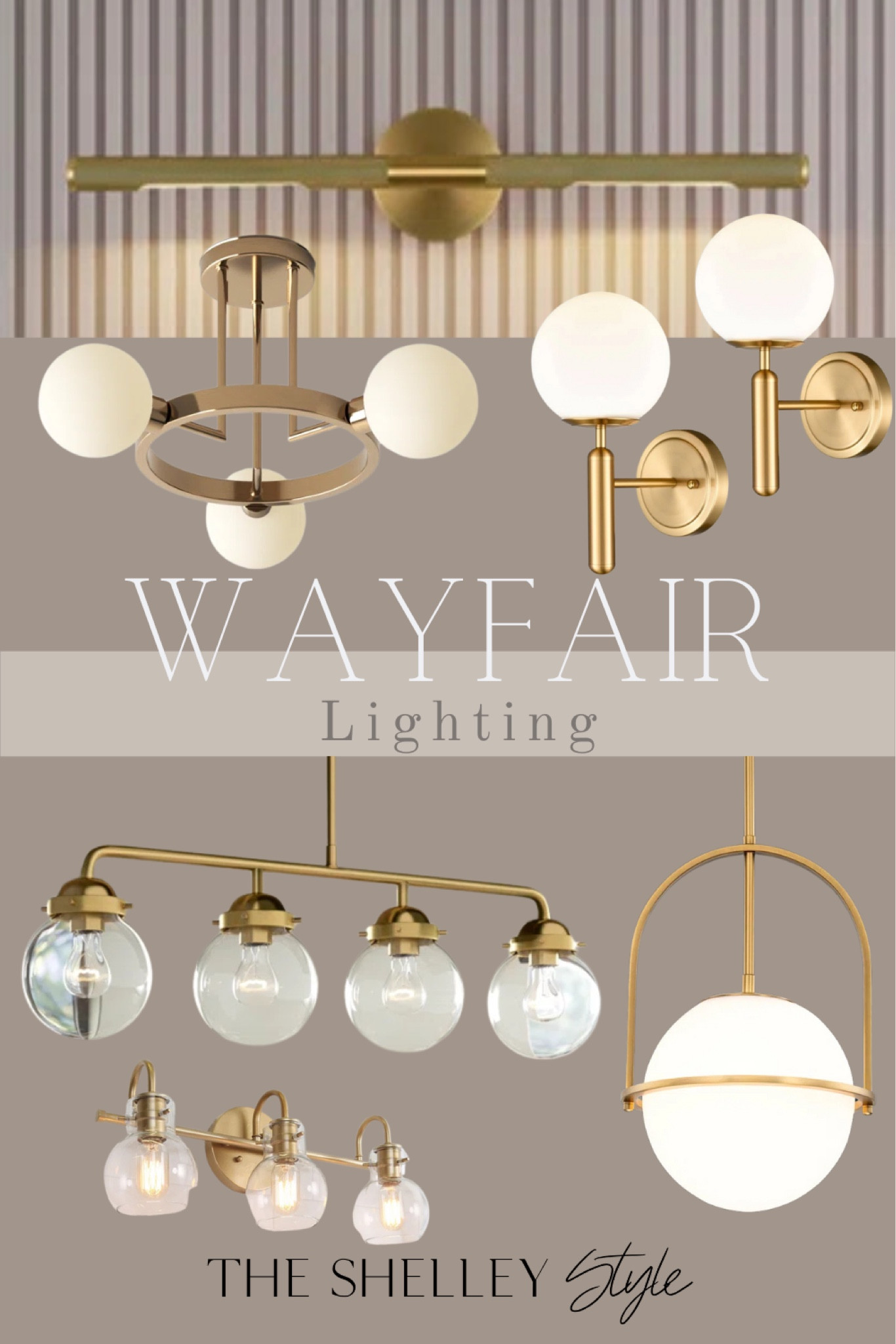 Wayfair Lighting: Antique Brass Sphere Pendant, Kitchen Island Pendant, Glass Semi Flush Mount, Rotatable Wall Mounted Sconce Picture Light, Dimmable Vanity Light, Armed Sconce. 

 #LTKHome