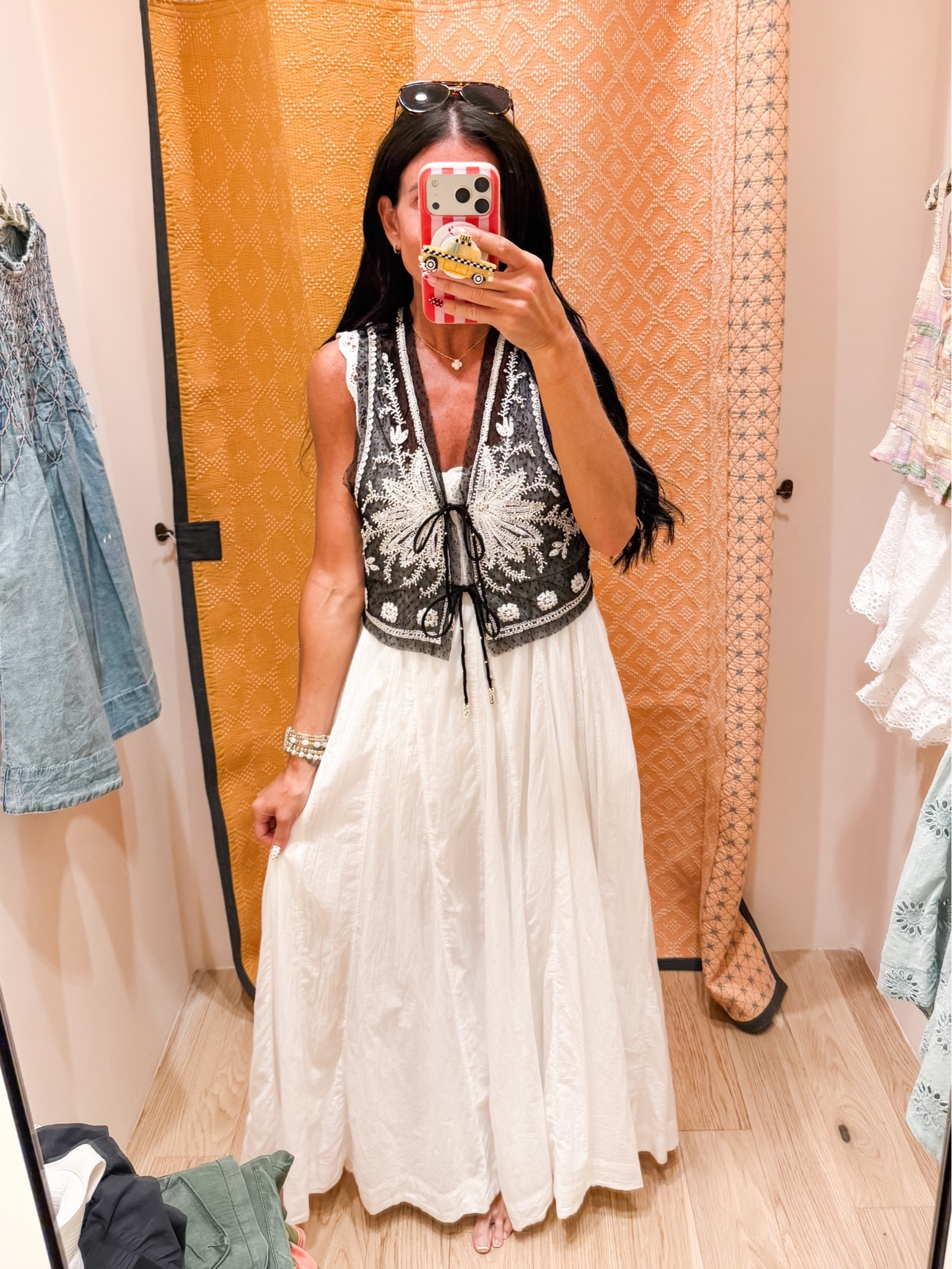 Love this combo! Wearing small in both 
Free people dress

#LTKootd #LTKSeasonal