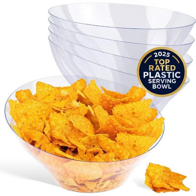 Stock Your Home 54-oz Clear Plastic Serving Bowls (4 Pack) | Target
