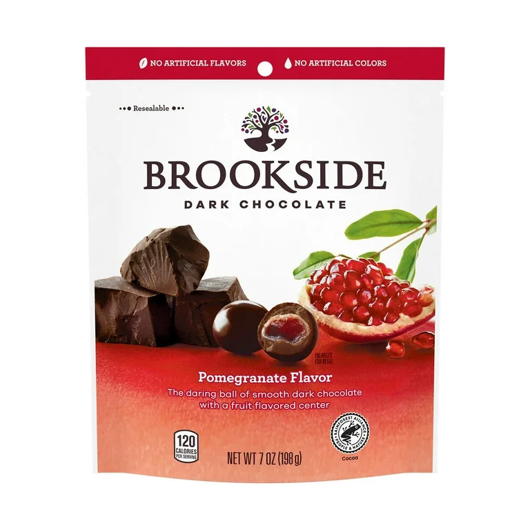Brookside Dark Chocolate and Pomegranate Flavored Snacking Chocolate, Bag 7 oz | Walmart (US)