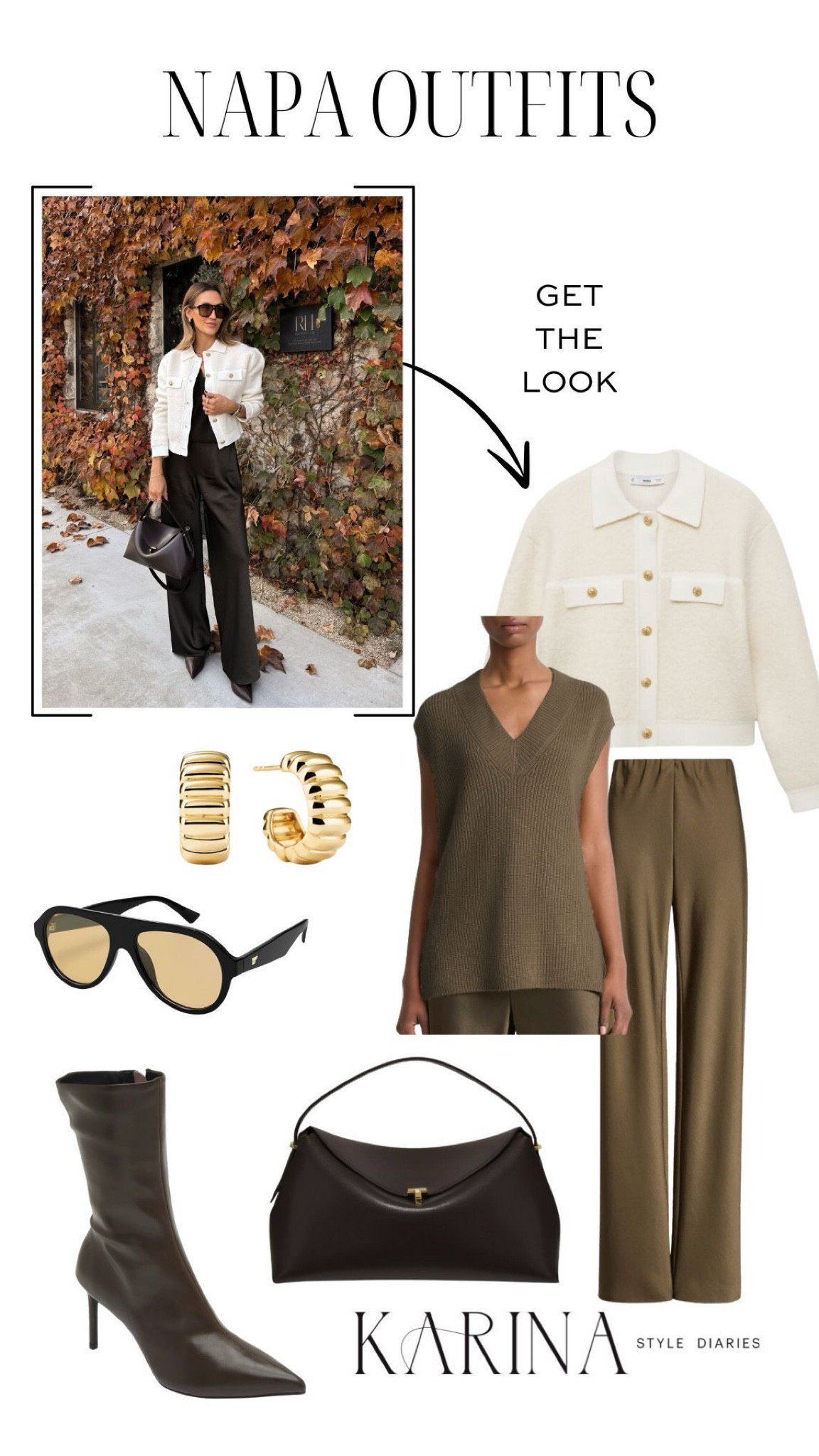 A chic and elevated winter outfit (that I recently wore in wine country!) This sweater vest is made with the most luxe wool and cashmere material, and it matches perfectly to the accompanying high waisted pants. I added a collared tweed jacket for a cozy layer (and a more styled touch.) This exact jacket is such a timeless piece to have on hand for all of the seasons — it will be so nice to wear when spring days start to approach! 

#LTKShoeCrush #LTKSeasonal #LTKStyleTip