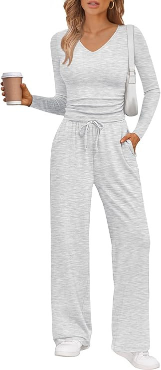 Trendy Queen 2 Piece Lounge Sets for Women Fall Outfits 2025 Fashion Two Piece Sweatsuits Busines... | Amazon (US)