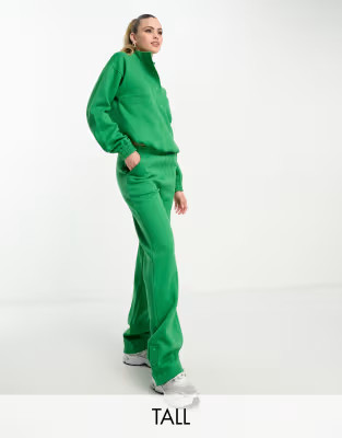 Threadbare Tall Maddy panelled joggers with poppers co-ord in green | ASOS (Global)