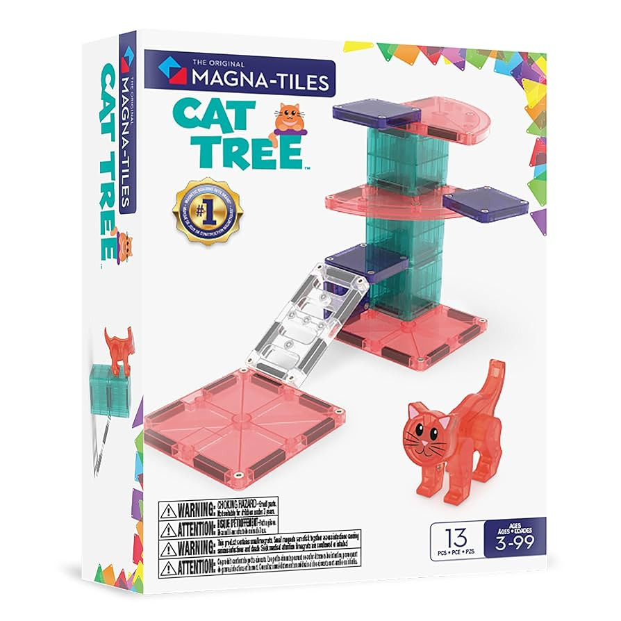 MAGNA-TILES Cat Tree 13-Piece Magnetic Construction Set, The Original Magnetic Building Brand | Amazon (US)
