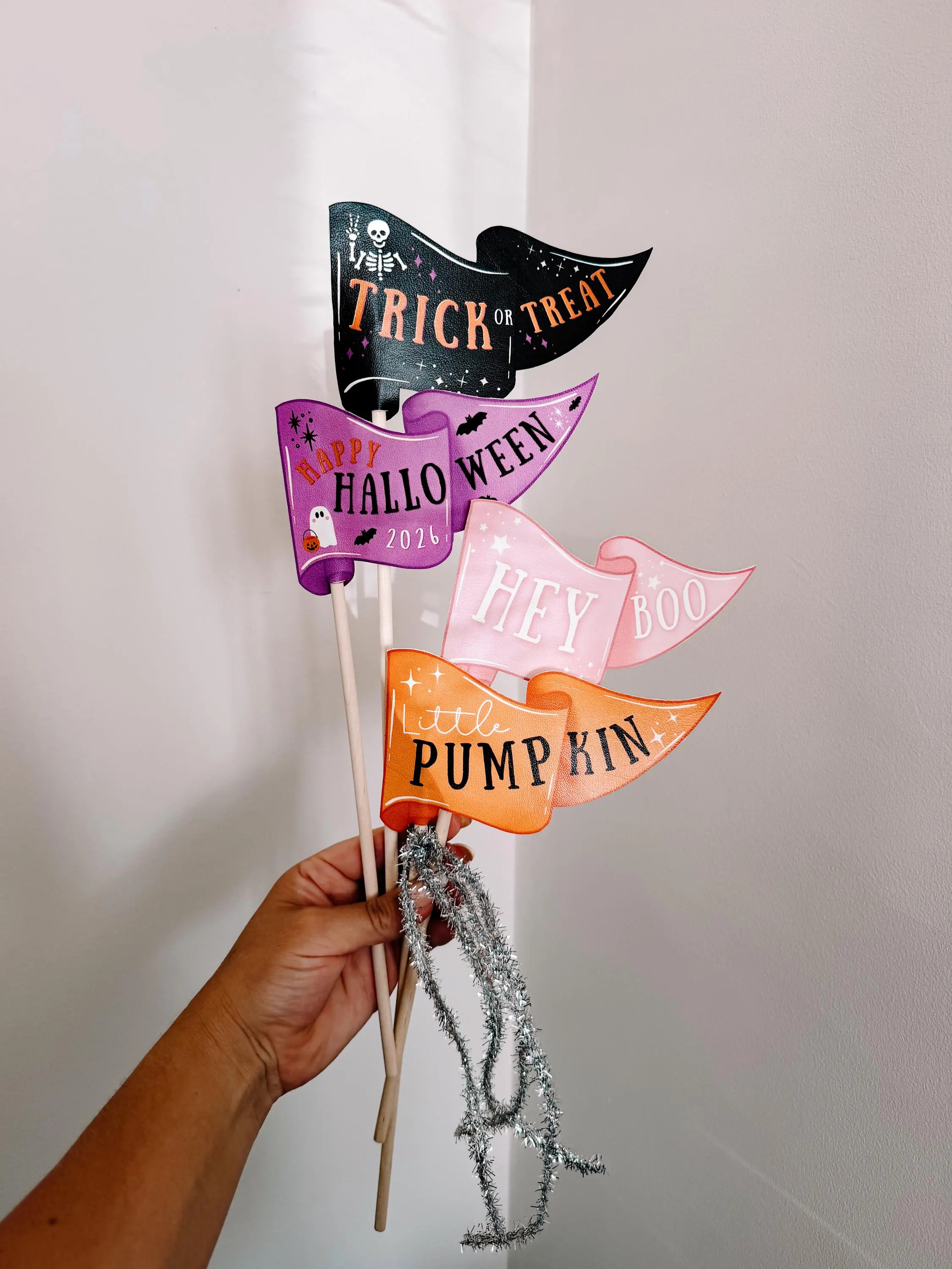 Halloween Pennant Flag Wand Digital Download. Printable Party Flags. Trick or Treat. Hey Boo. Little Pumpkin. Happy Halloween. Boo Basket | Etsy (Global)