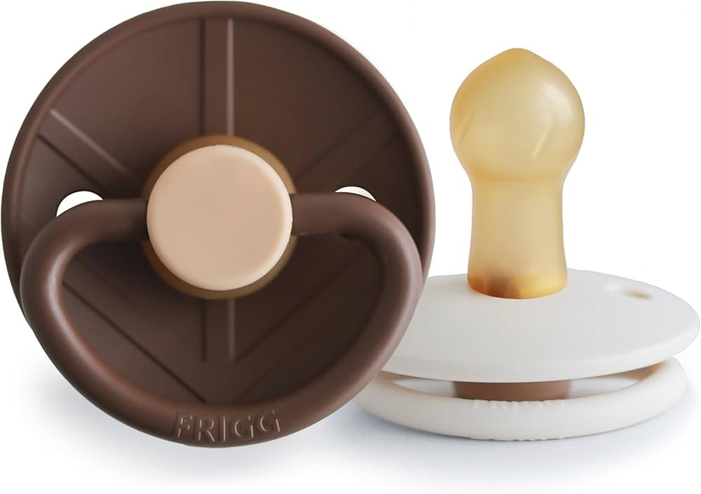 FRIGG Little Viking Natural Rubber Baby Pacifier 2-Pack | Made in Denmark | BPA-Free (Cocoa/Cream... | Amazon (US)