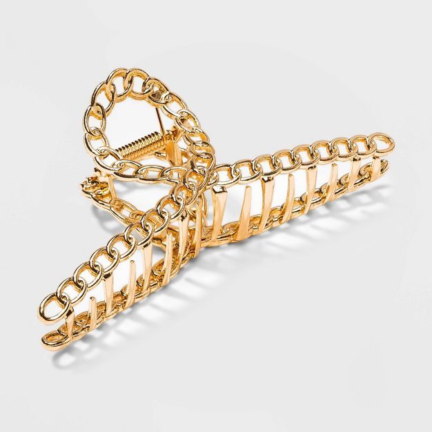 Chain Claw Hair Clip - A New Day&#8482; Gold | Target