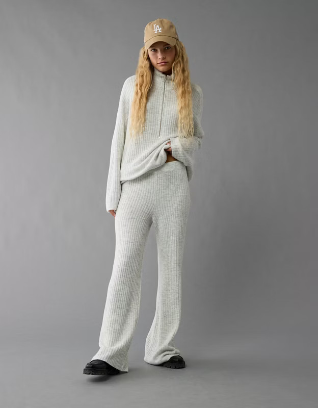AE High-Waisted Wide-Leg Sweater Pant | American Eagle Outfitters (US & CA)