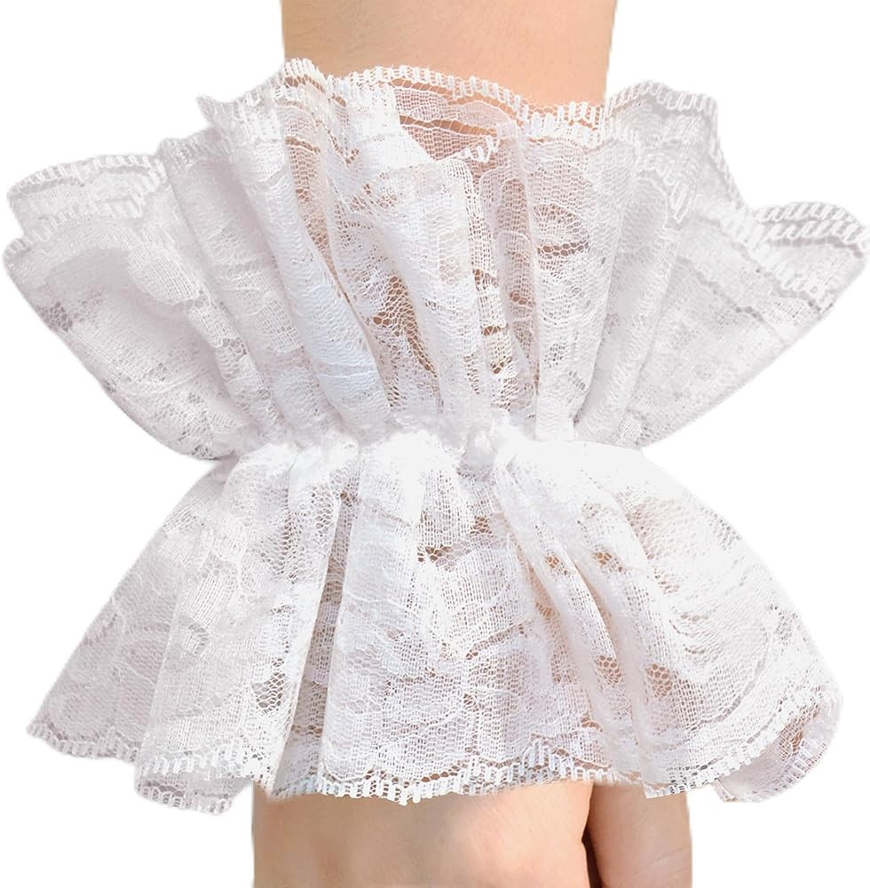 Lace Gloves Clown Accessories for Women, Lace Fingerless Gloves Clown Costume for Halloween Weddi... | Amazon (US)