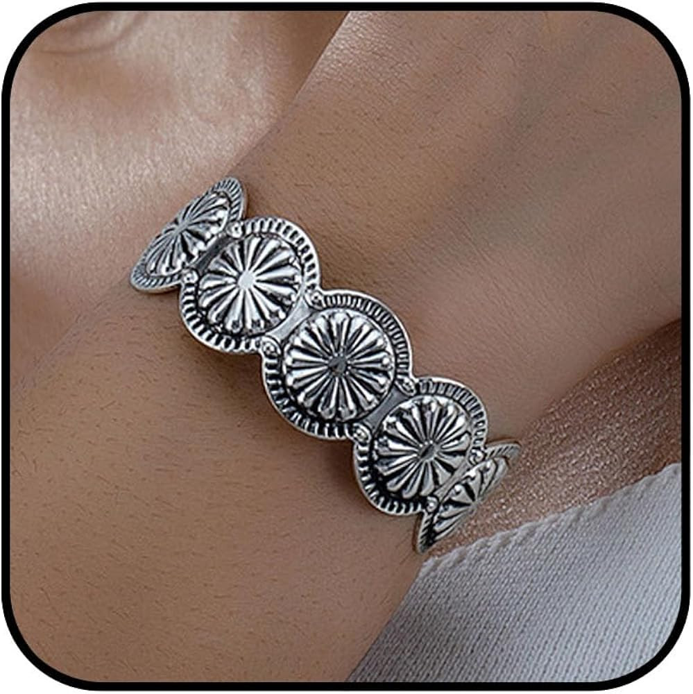 Long tiantian Western Bracelets for Women Gold Western Jewelry Turquoise Cuff Bracelets for Women... | Amazon (US)