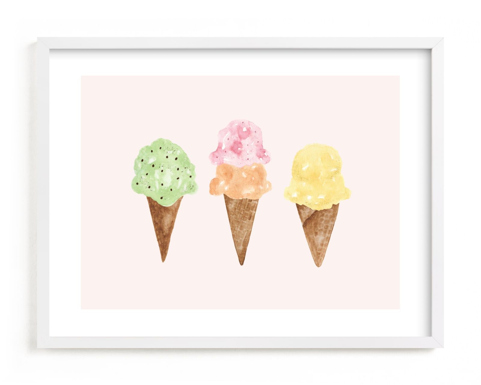 "Ice Cream Party" - Painting Limited Edition Art Print by Beth Schneider. | Minted