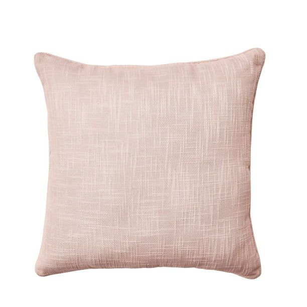 Better Homes & Gardens Outdoor Toss Pillow, Solid Woven, 21" x 21", Peach, Single Pillow - Walmar... | Walmart (US)