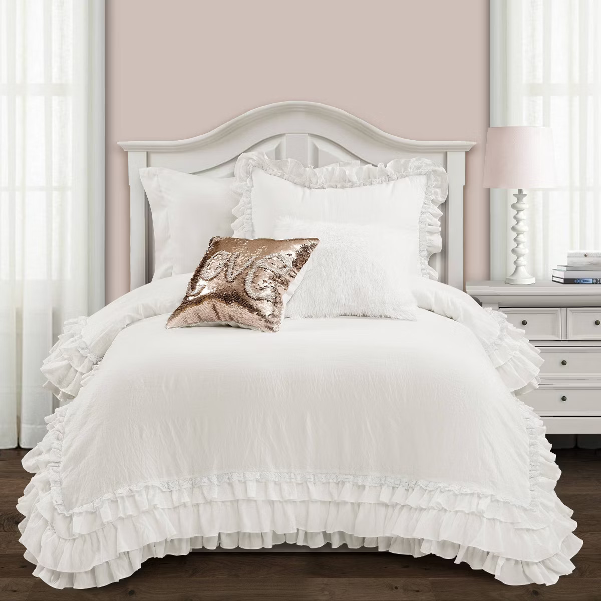 Ella Lace Ruffle Comforter Set - Lush Décor | Target