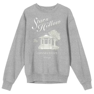 Gilmore Girls Stars Hollow Adult Heather Gray Crew Neck Sweatshirt-Small | Target